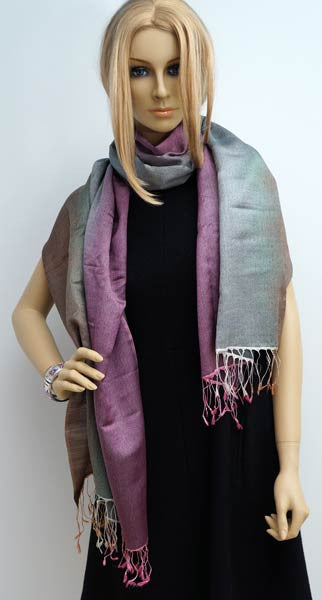 Pashmina and silk scarf - soft and warm