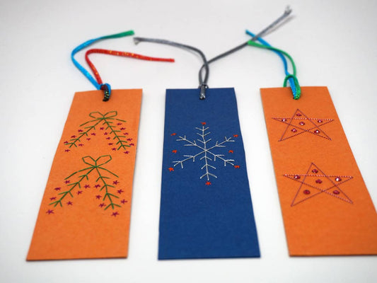 Three Christmas bookmarks
