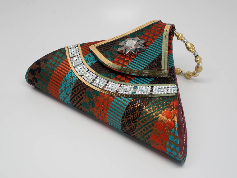 Colourful party bag to wear as a bangle