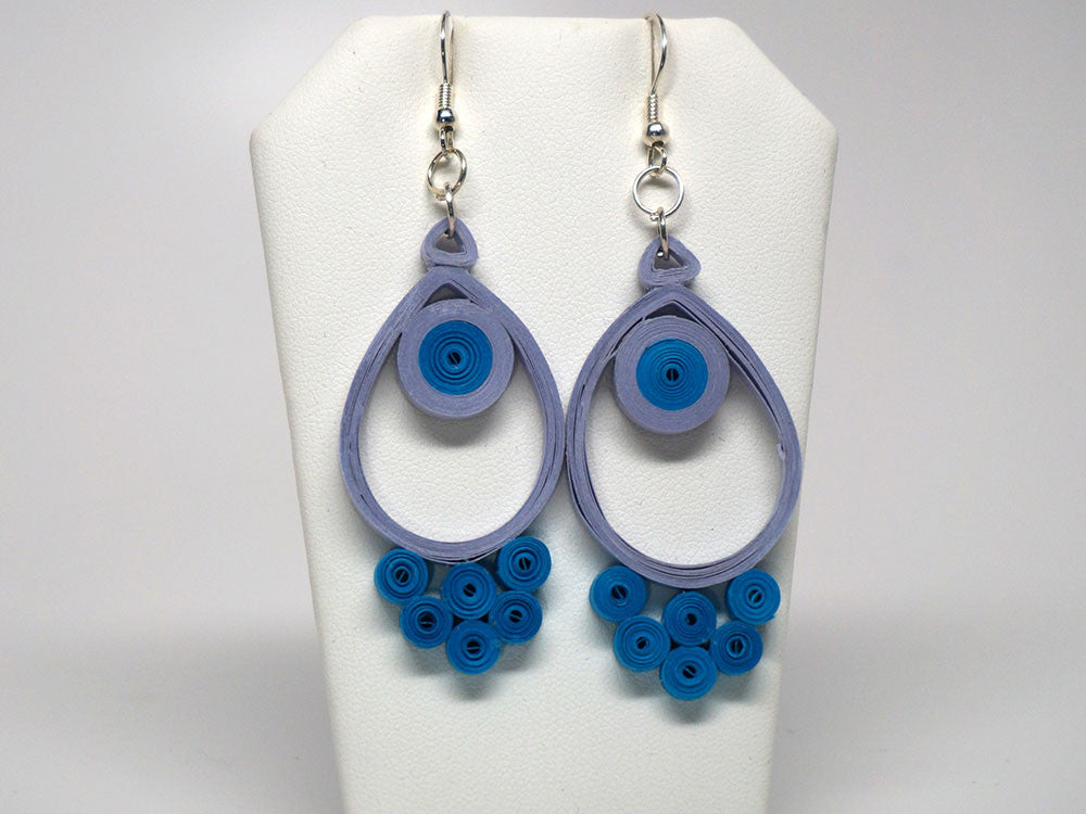 Indian style handmade paper filigree earrigs