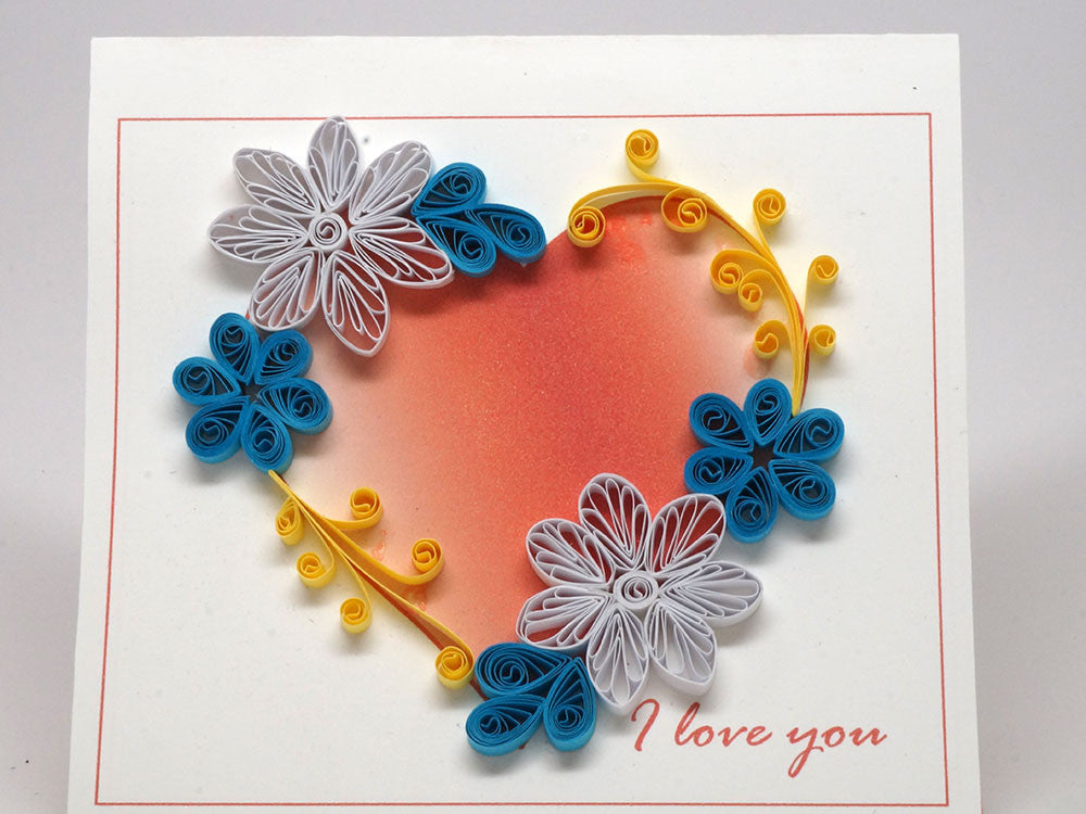 Paper filligree handmade Birthday decorated card