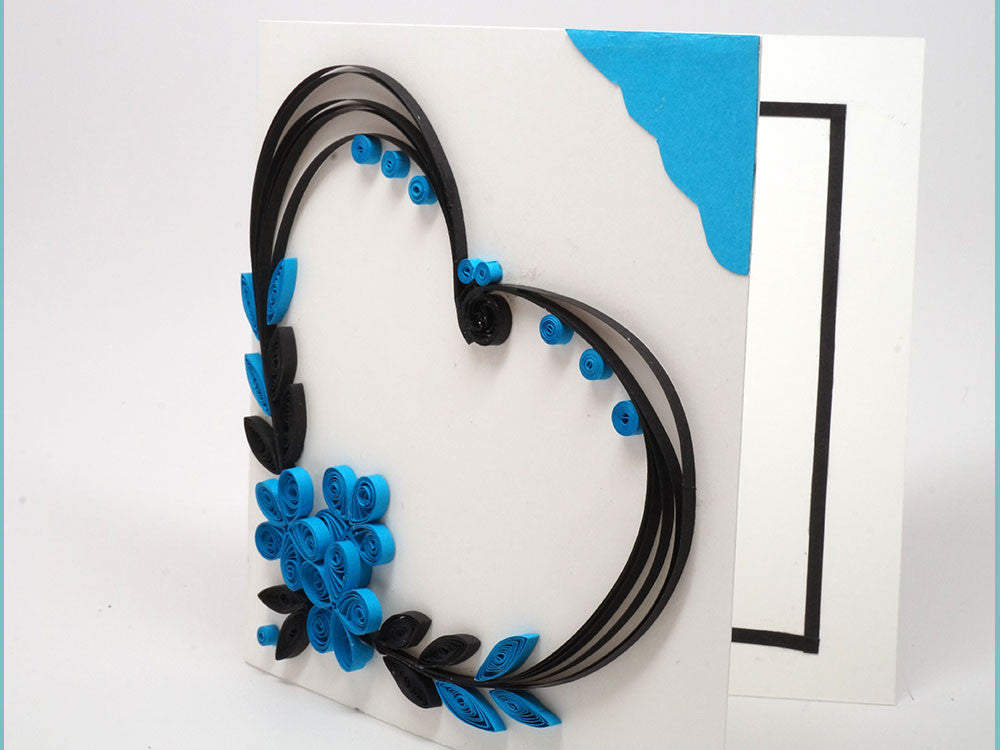 Paper filligree handmade birthday and love card