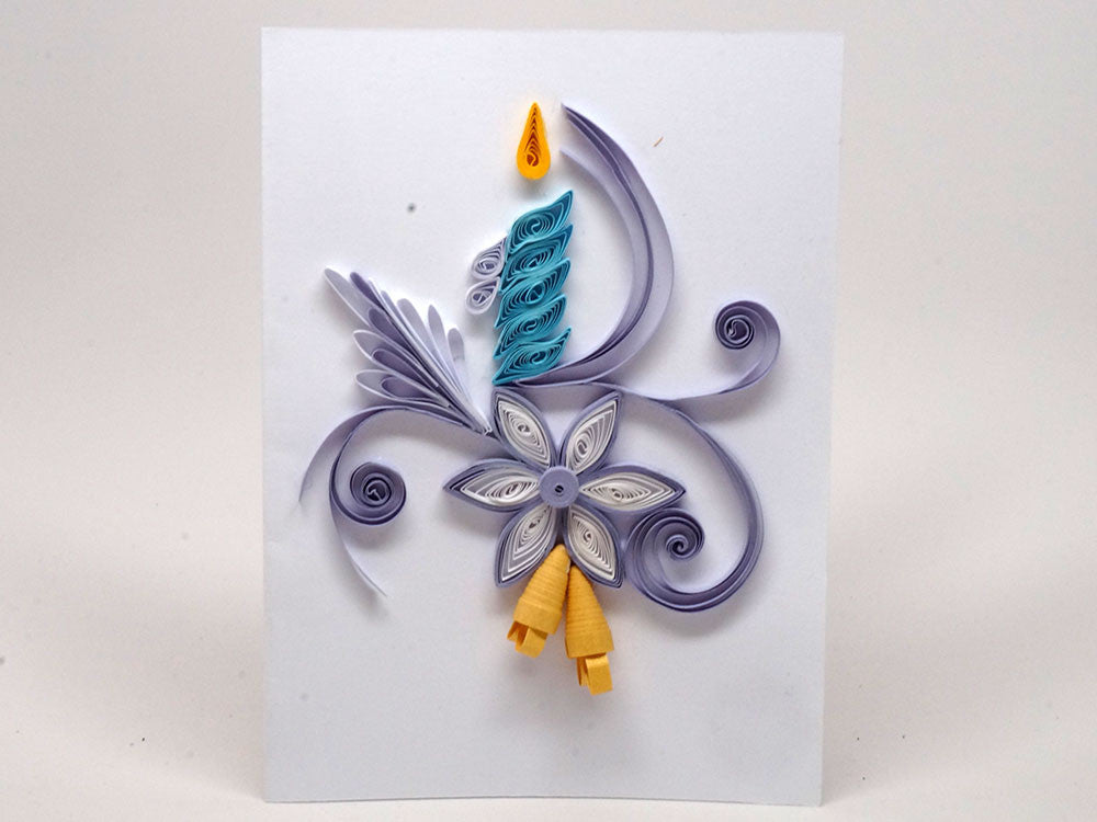 Paper filligree handmade Christmas card