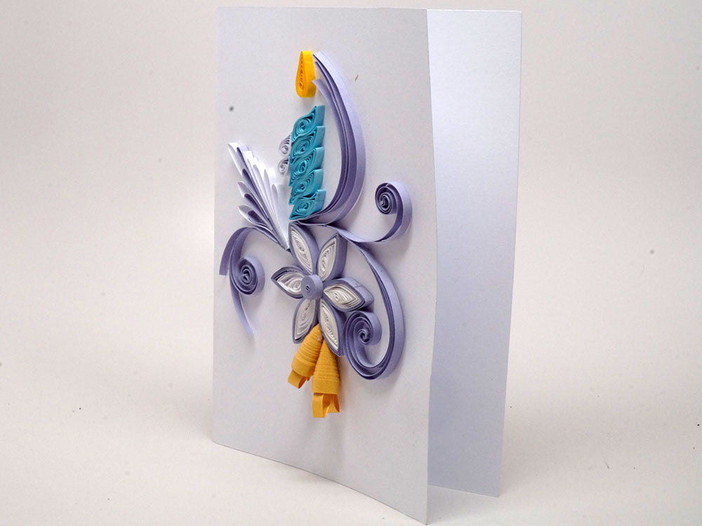 Paper filligree handmade Christmas card