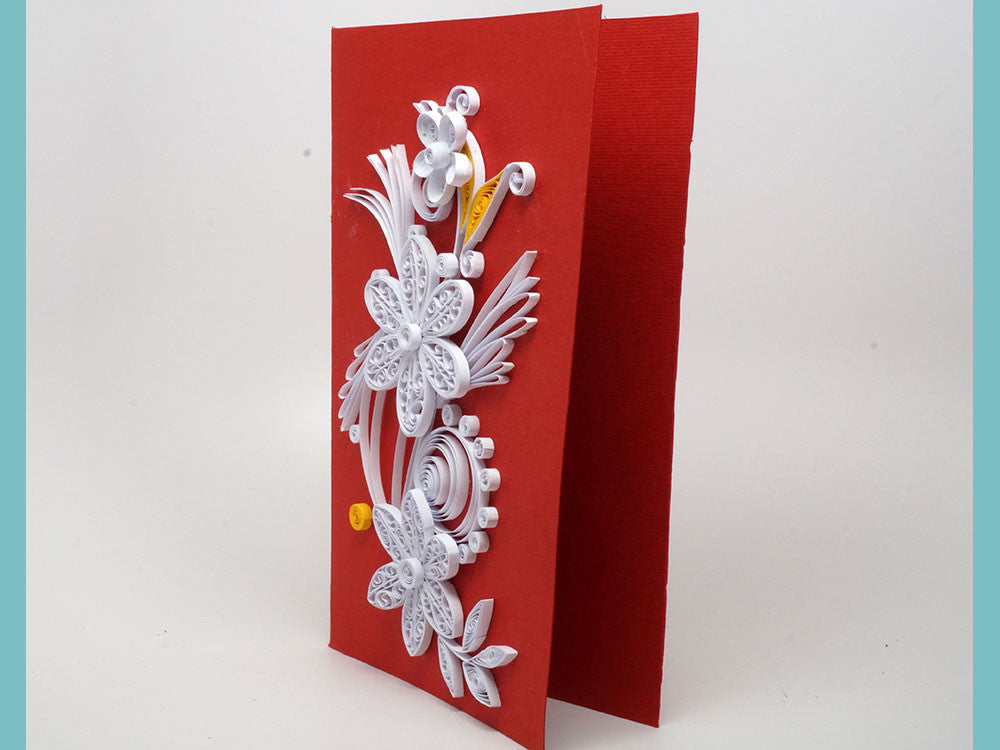 Paper filligree handmade Birthday and christmas card
