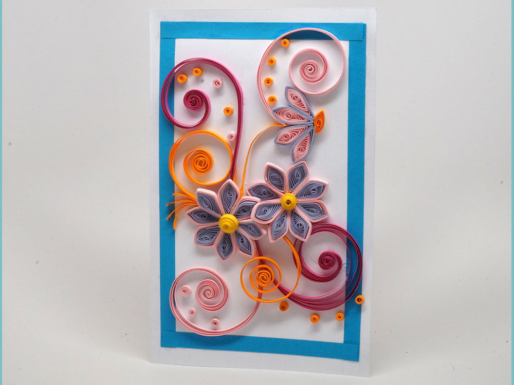 Paper filligree handmade Birthday card