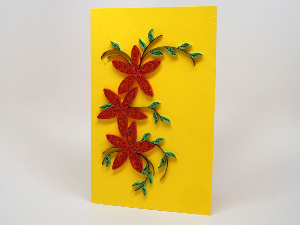 Paper filligree handmade Birthday and christmas card