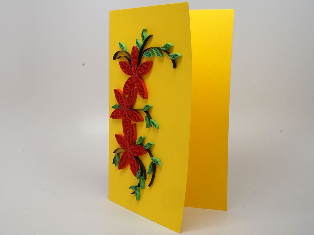 Paper filligree handmade Birthday and christmas card