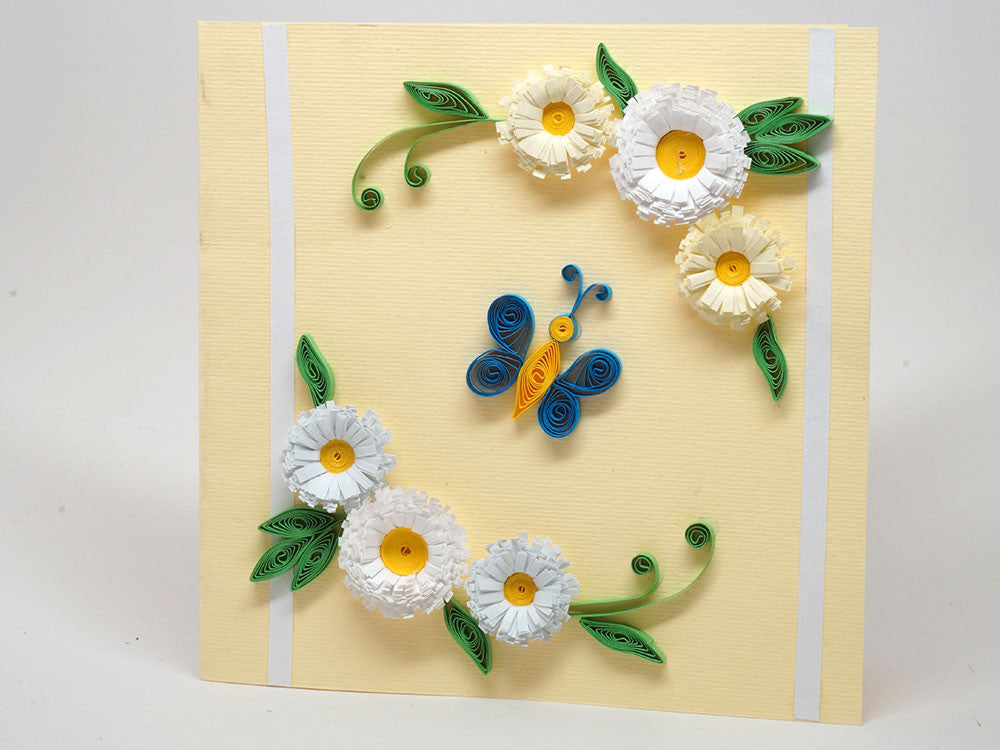 Paper filigree handmade birthday card