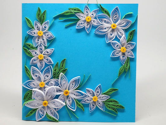 Paper filigree handmade birthday card