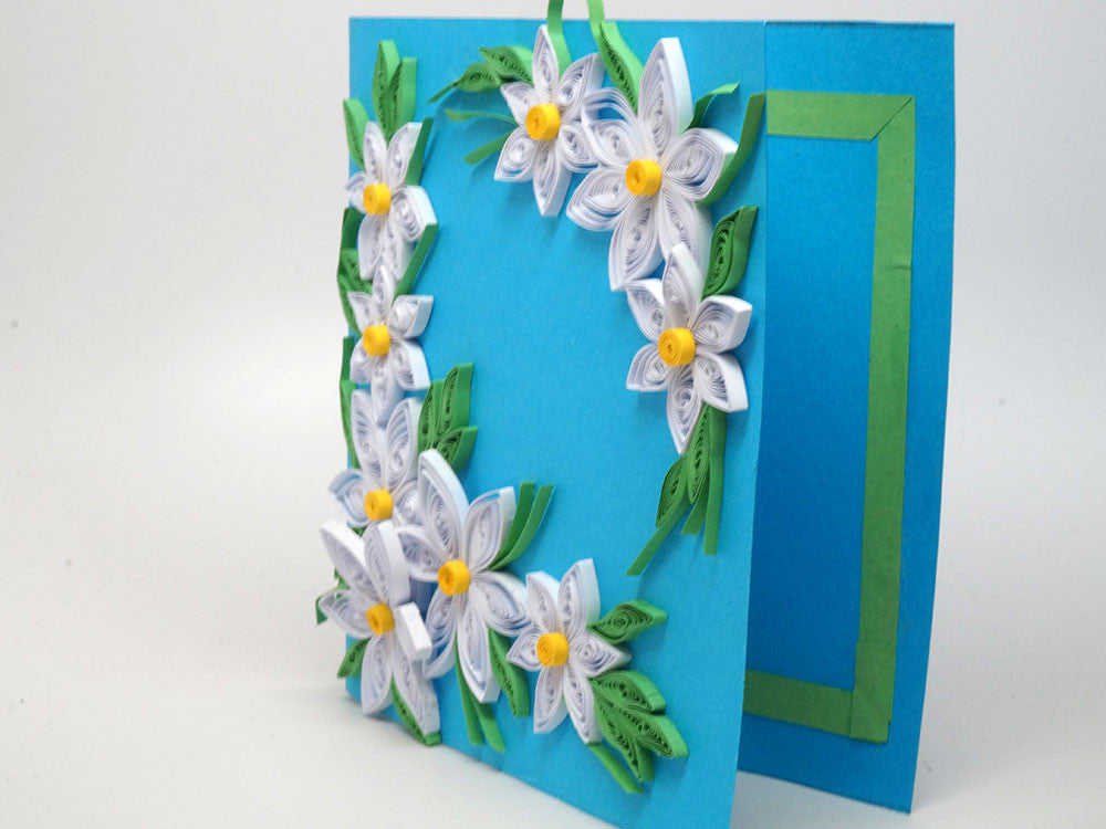 Paper filigree handmade birthday card