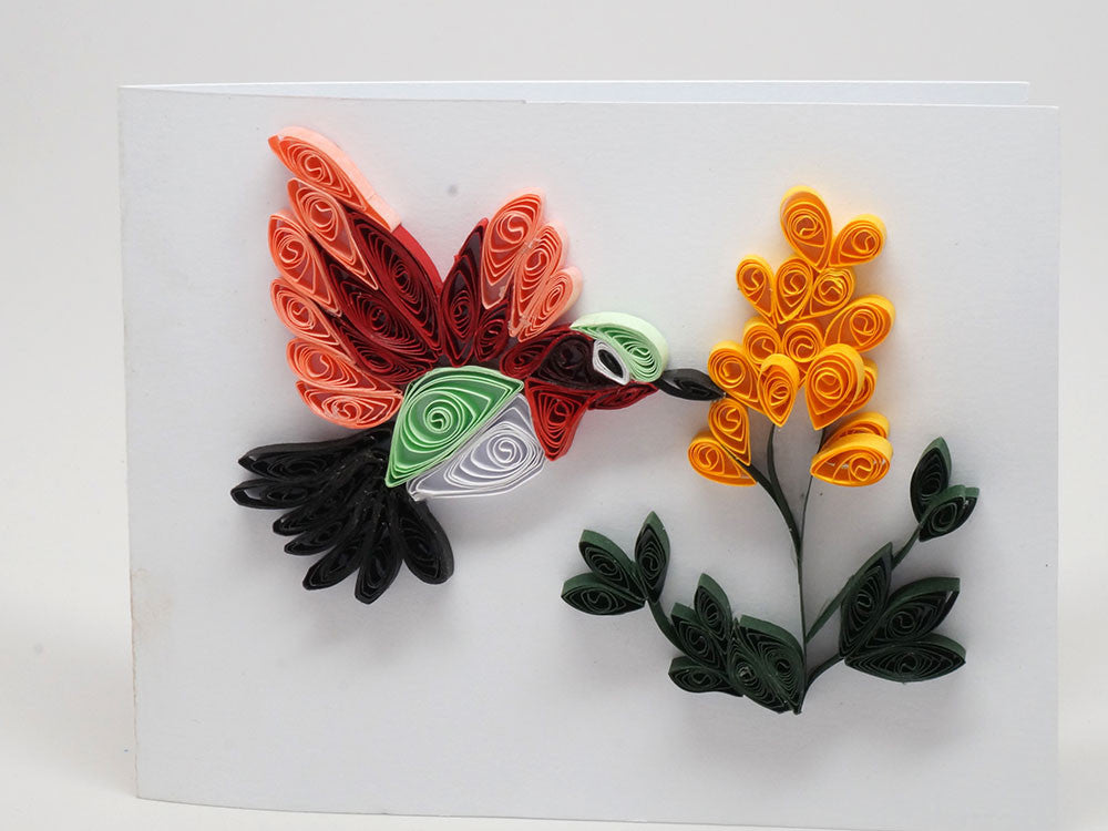 Paper filigree handmade Birthday card