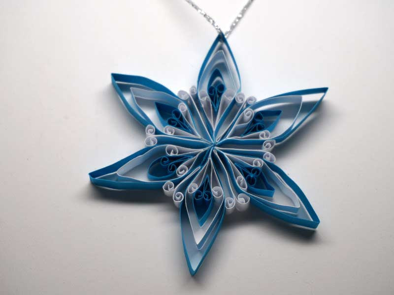 Handmade paper filigree Christmas decoration