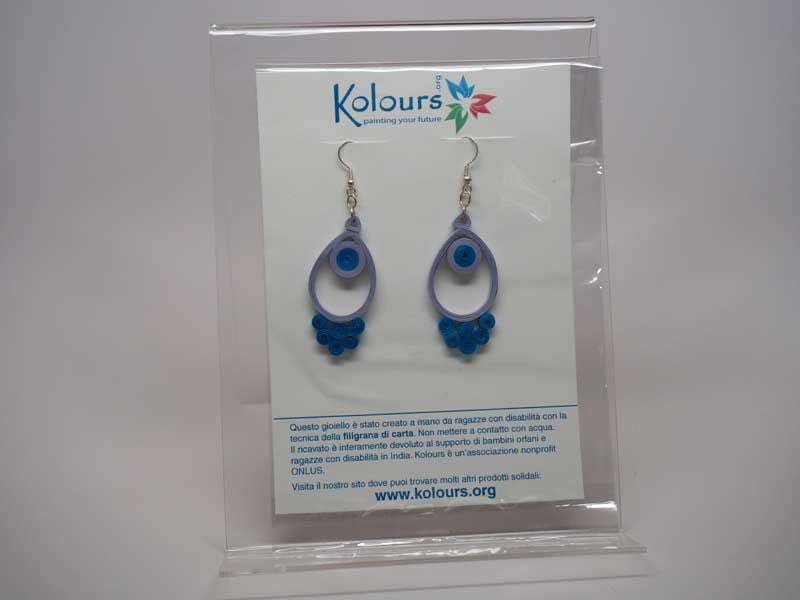 Indian style handmade paper filigree earrigs