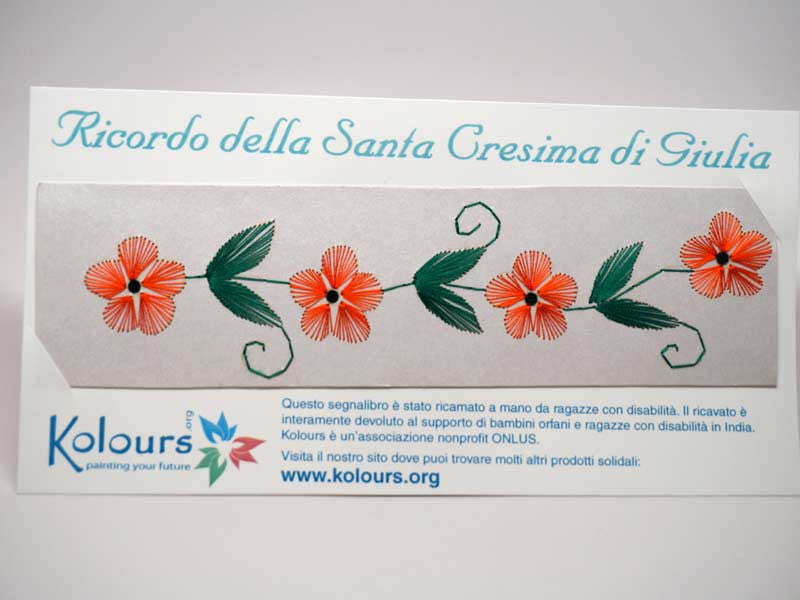 Holy Confirmation gift - embroidered bookmark with card