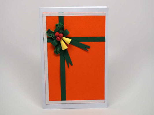 Paper filigree handmade Christmas card