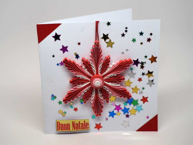 Christmas card with removable decoration