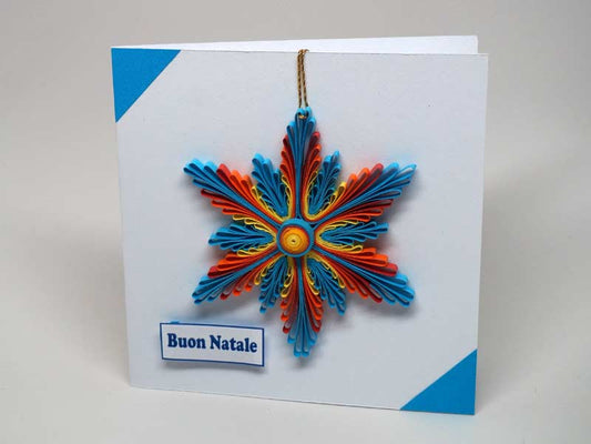 Christmas card with removable decoration