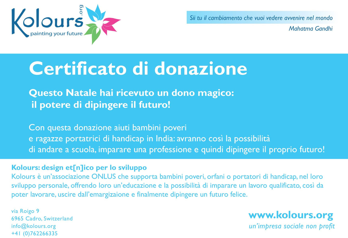 Chrstmas donation (Italiano)