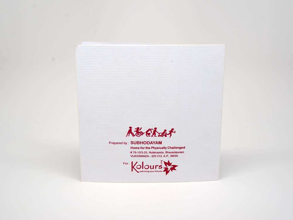 Embroidered greeting card - Kolours flower