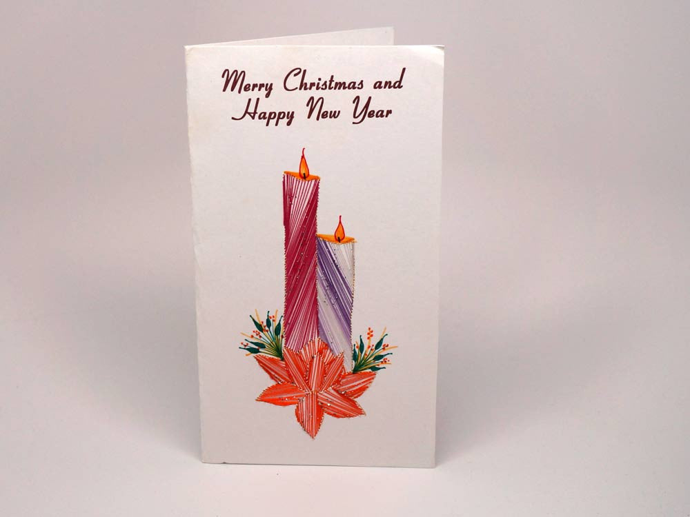 Christmas greeting card - two candles