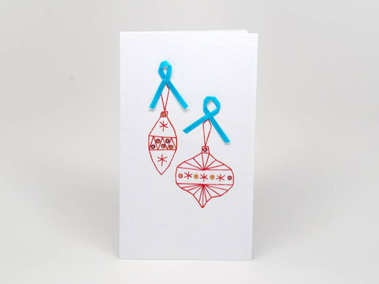 Christmas card - decorations embroidery