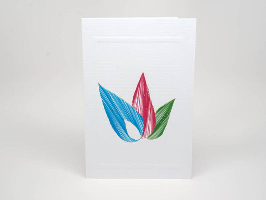 Greeting card - kolours embroidery