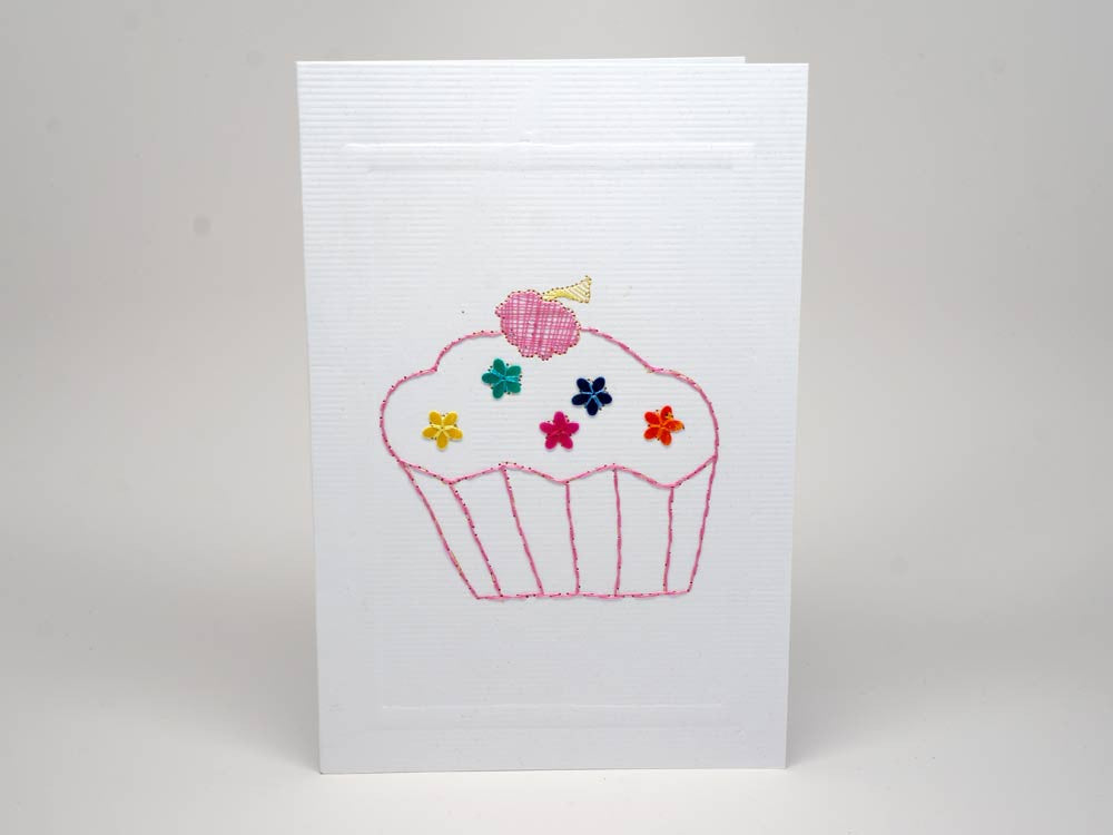Greeting card - birthday emboidery