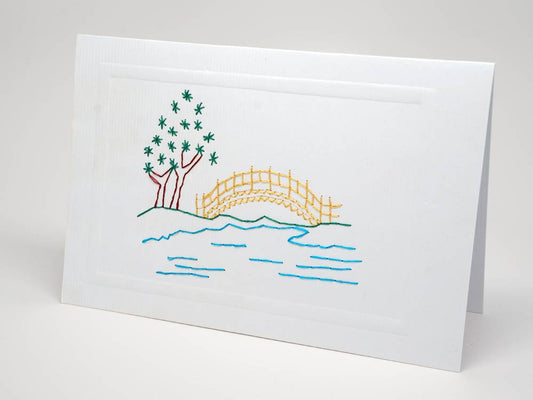 Greeting card - Japanese art emboidery