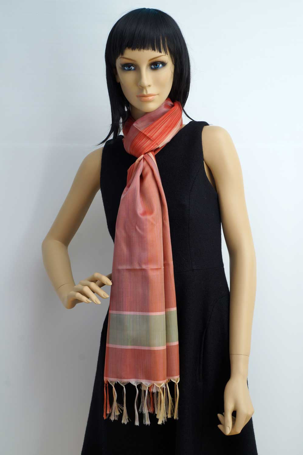 Modern Indian design silk scarf