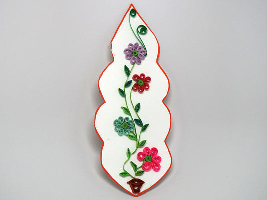 Paper filligree handmade flower decorated card