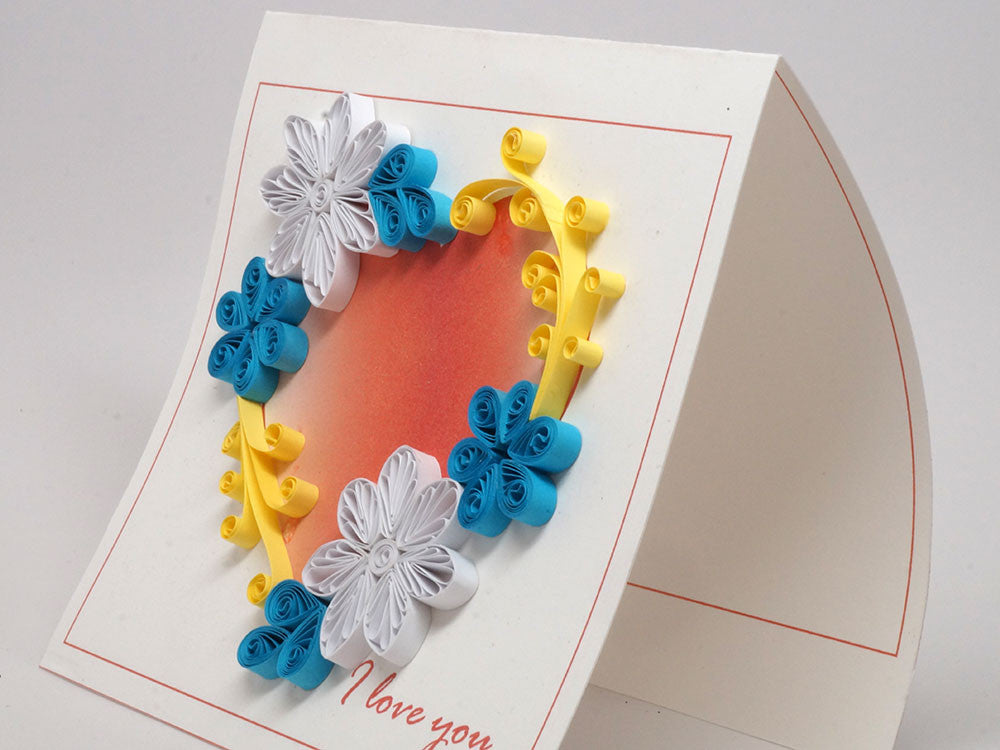 Paper filligree handmade Birthday decorated card