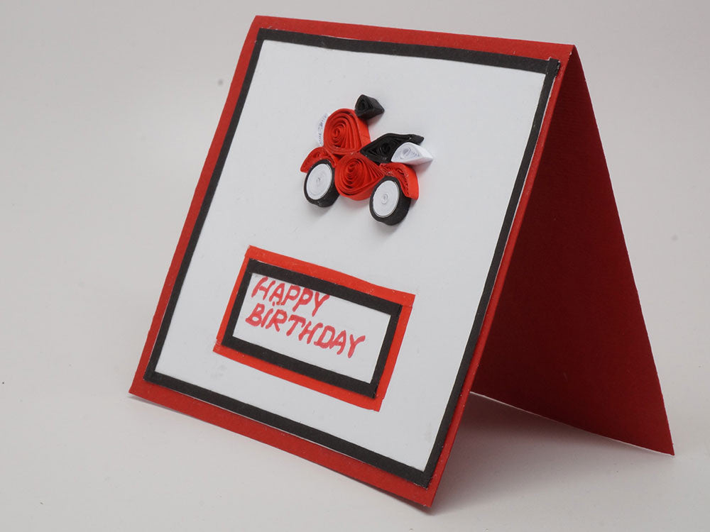 Paper filligree handmade Babies/children birthday card