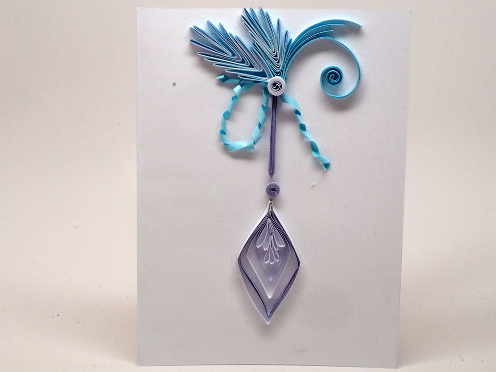 Paper filligree handmade Christmas card