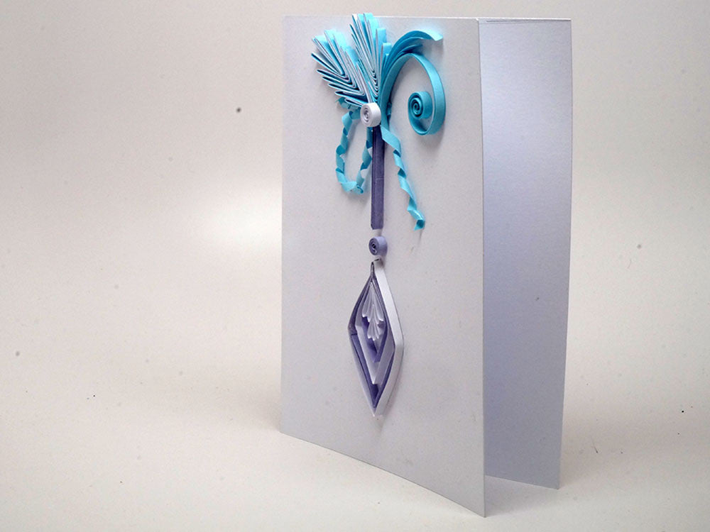Paper filligree handmade Christmas card