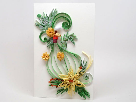 Paper filligree handmade Christmas card