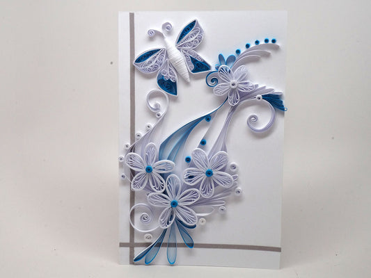 Paper filligree handmade wedding, birthday, christmas card