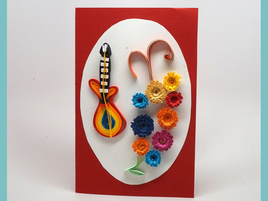 Paper filligree handmade Birthday card
