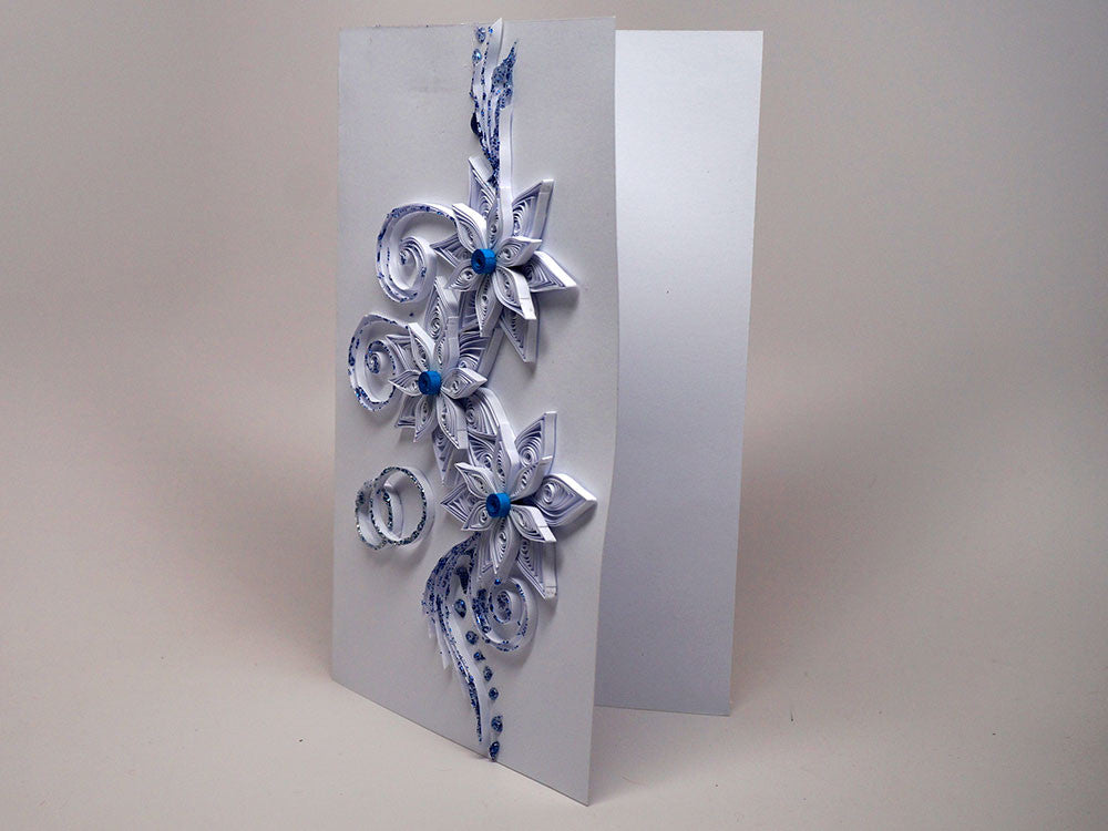 Paper filigree handmade Wedding invitation card