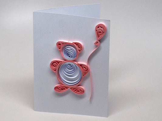 Paper filigree handmade babies/children/Baptism small card