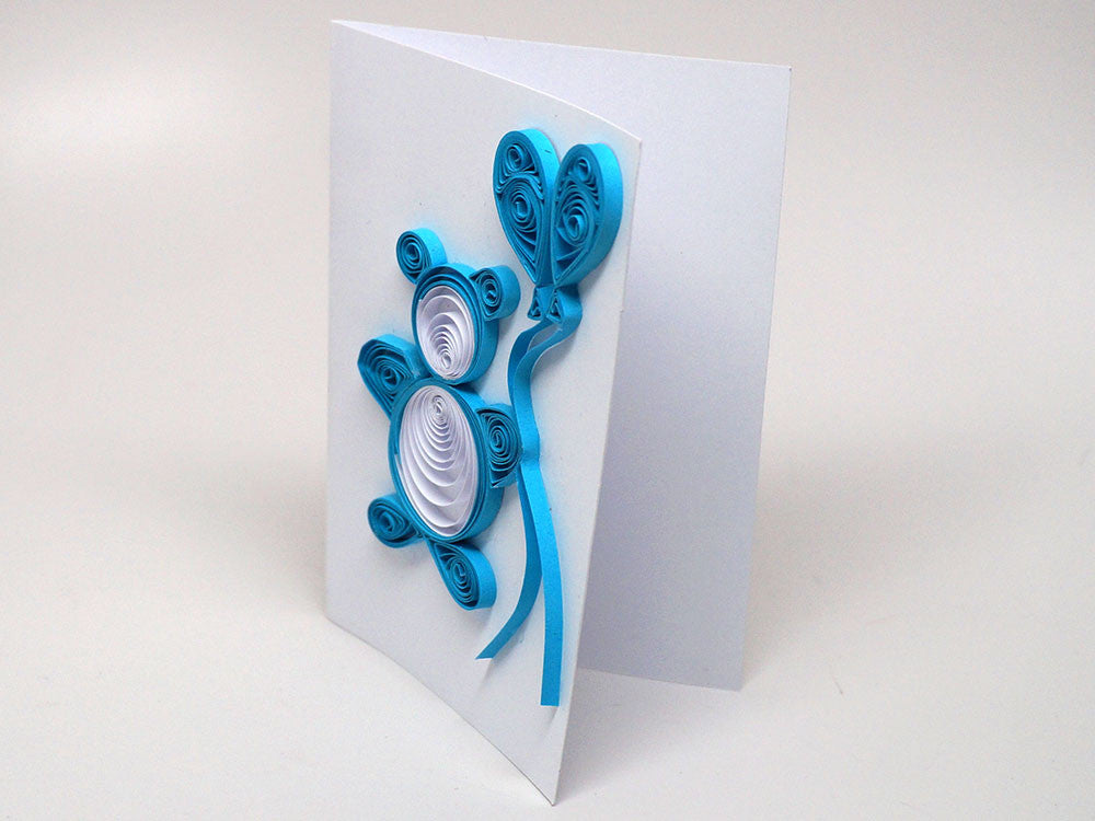 Paper filigree handmade babies/children/Baptism small card