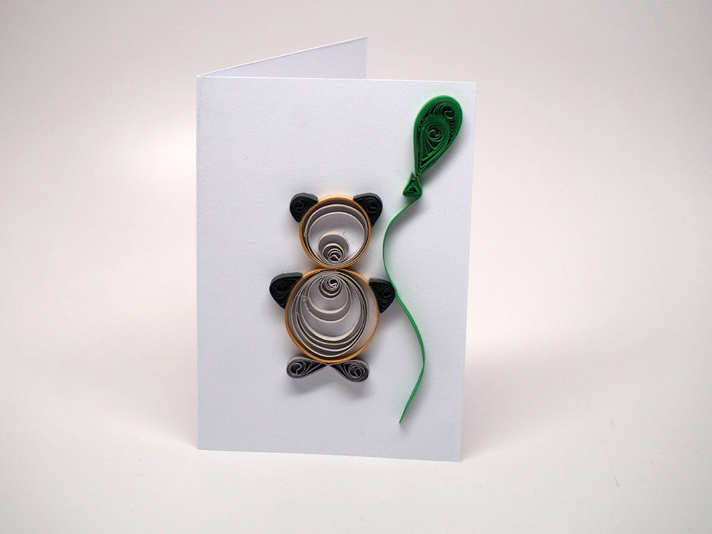 Small card for babies/children/Baptism handmade with paper filigree