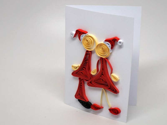 Small love card handmade with paper filigree