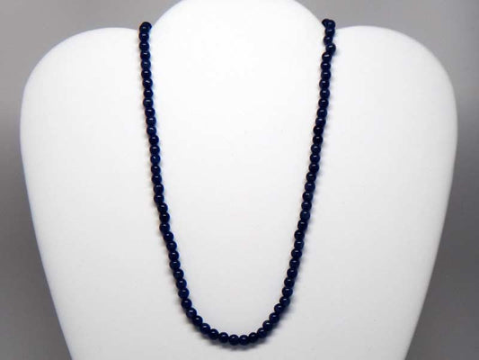 Handicraft necklace with blue hard stones