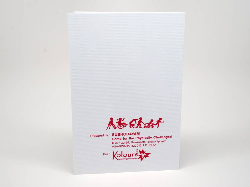 Greeting card - kolours embroidery